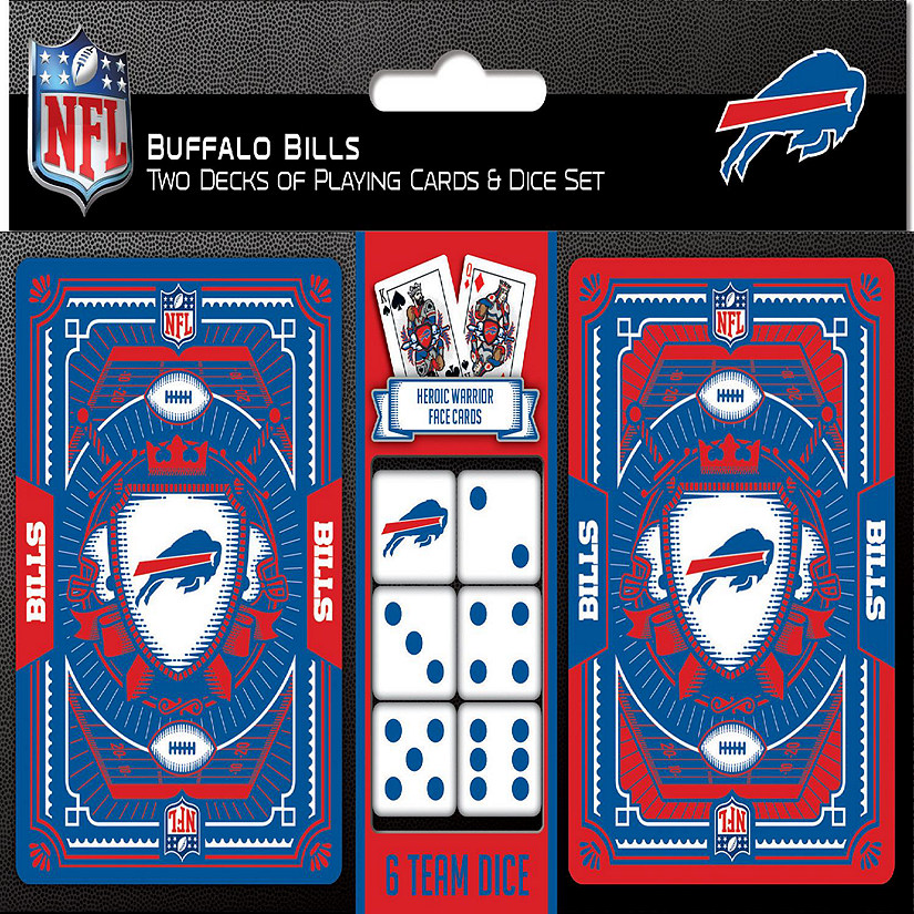 Officially Licensed Buffalo Bills NFL 2-Pack Playing cards &amp; Dice set Image