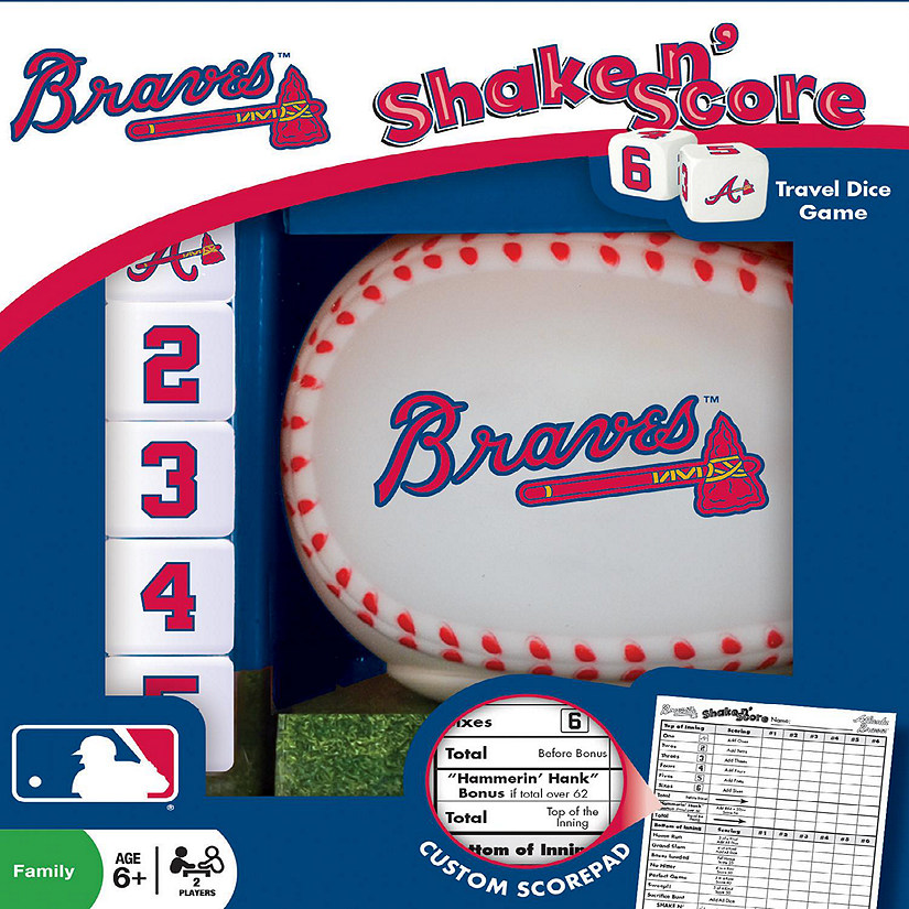 Officially Licensed MLB Atlanta Braves Shake N Score Dice Game Image