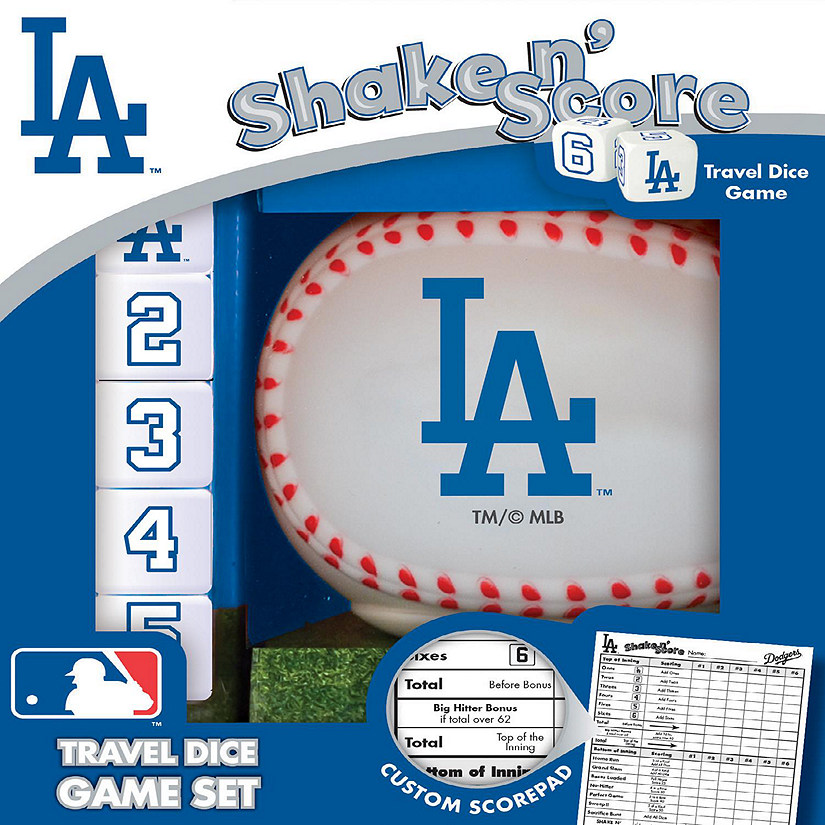 Officially Licensed MLB Los Angeles Dodgers Shake N Score Dice Game Image