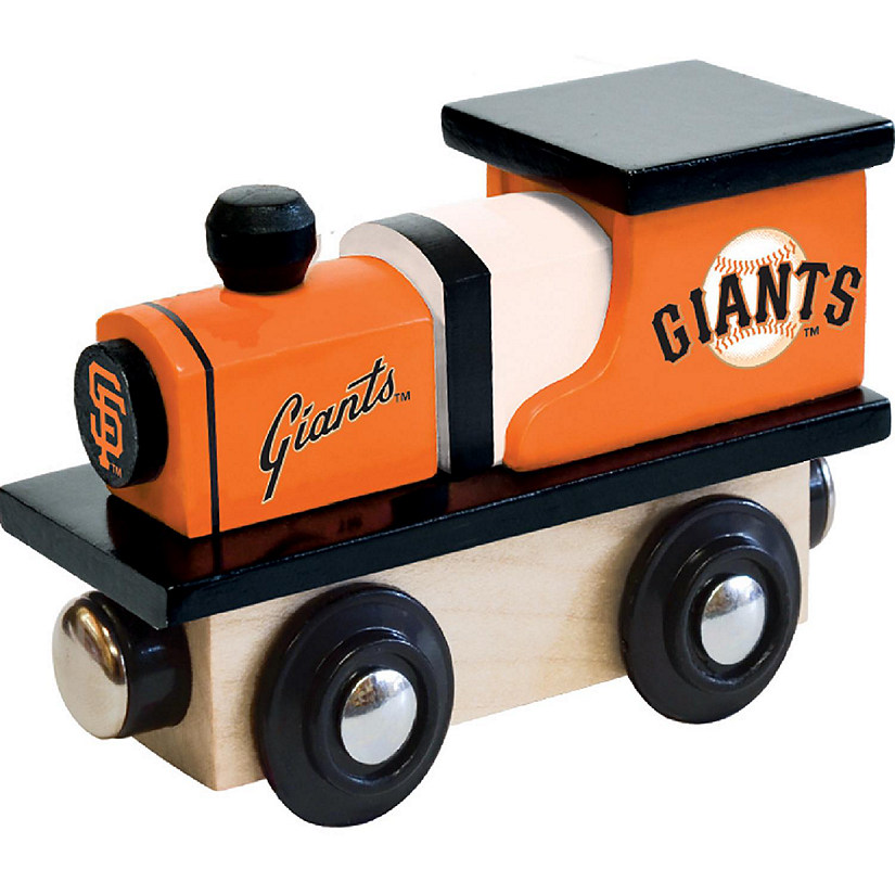 Officially Licensed MLB San Francisco Giants Wooden Toy Train Engine For Kids Image