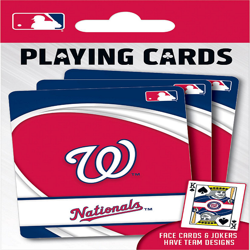 Officially Licensed MLB Washington Nationals Playing Cards - 54 Card Deck Image