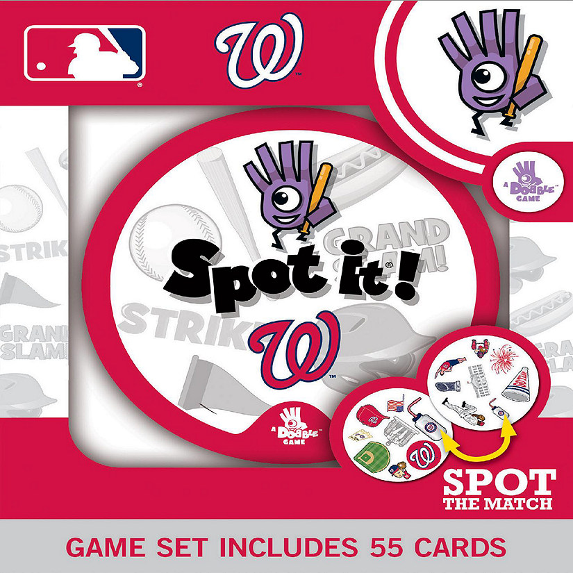 Officially licensed MLB Washington Nationals Spot It Game Image