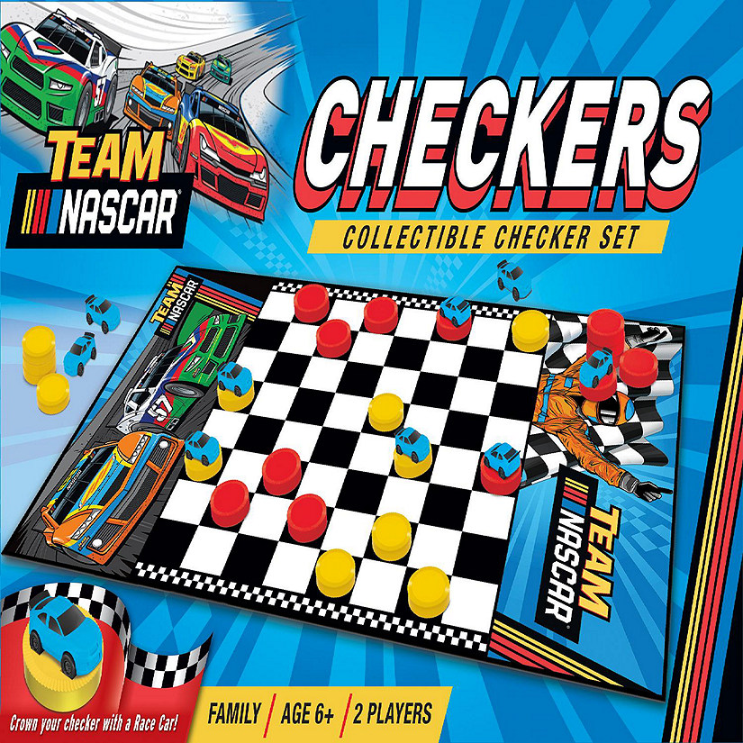 Officially licensed NASCAR Checkers Board Game ages 6+ Image