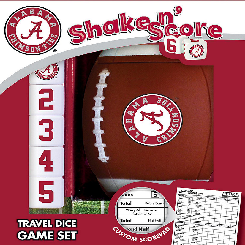 Officially Licensed NCAA Alabama Crimson Tide Shake N Score Dice Game Image