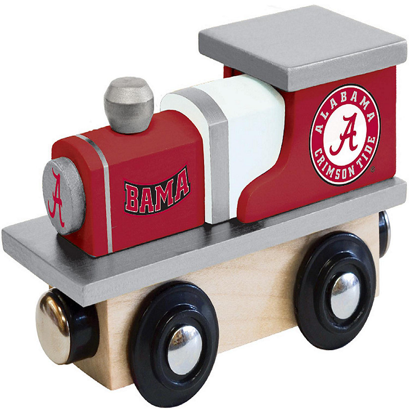 Officially Licensed NCAA Alabama Crimson Tide Wooden Toy Train Engine For Kids Image