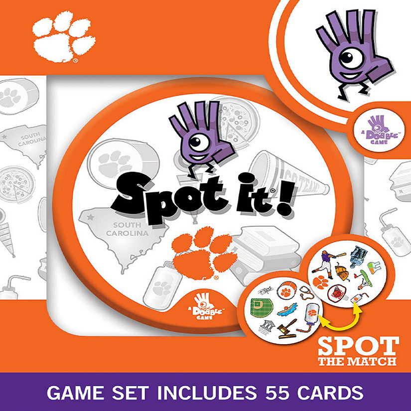 Officially licensed NCAA Clemson Tigers Spot It Game Image