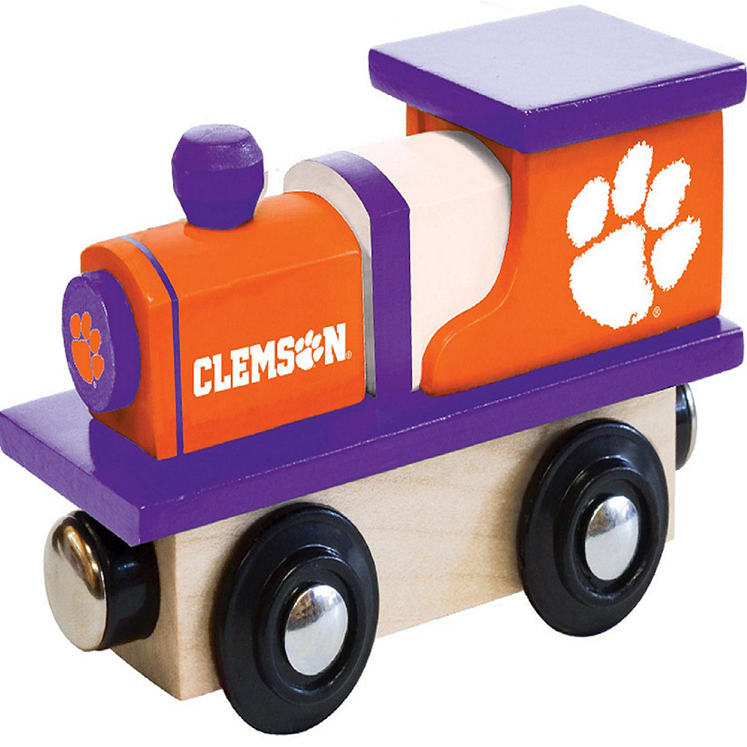 Officially Licensed NCAA Clemson Tigers Wooden Toy Train Engine For Kids Image
