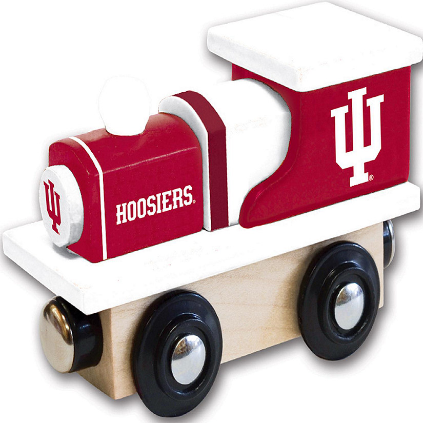 Officially Licensed NCAA Indiana Hoosiers Wooden Toy Train Engine For Kids Image