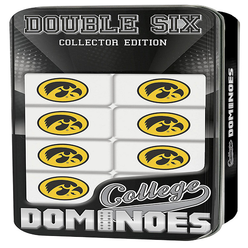 Officially Licensed NCAA Iowa Hawkeyes 28 Piece Dominoes Game Image