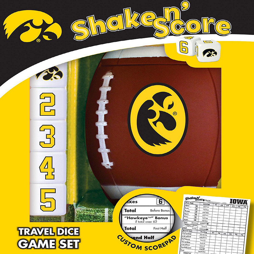 Officially Licensed NCAA Iowa Hawkeyes Shake N Score Dice Game Image