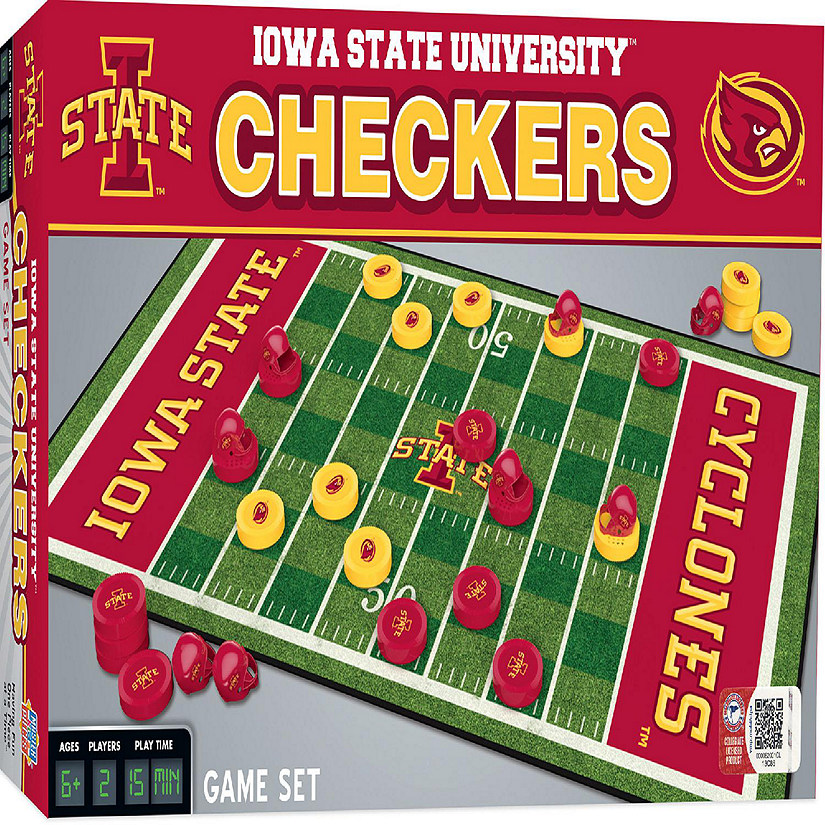 Officially licensed NCAA Iowa State Cyclones Checkers Board Game ages 6+ Image