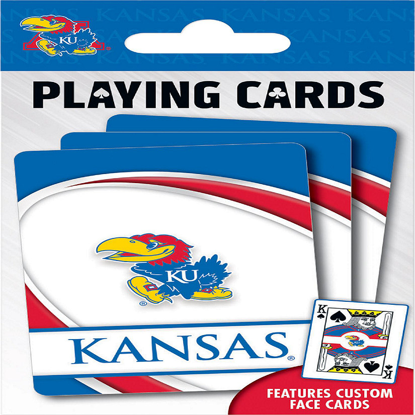 Officially Licensed NCAA Kansas Jayhawks Playing Cards - 54 Card Deck Image