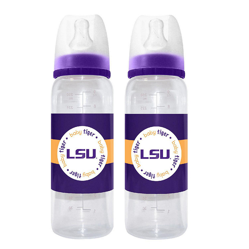 Officially Licensed NCAA LSU Tigers 9oz Infant Baby Bottle 2 Pack Image