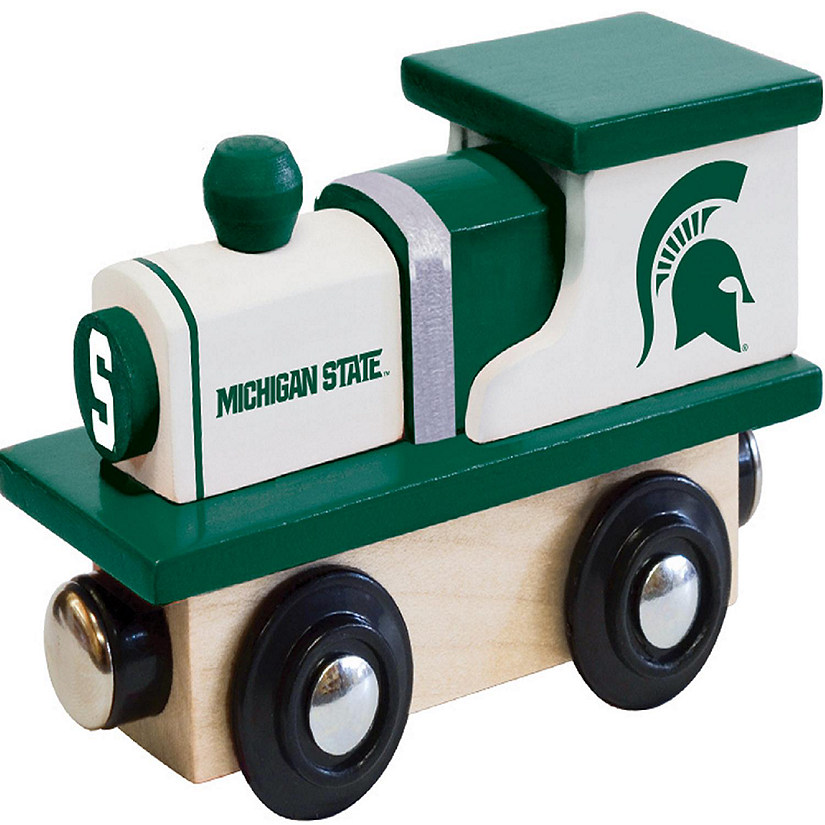 Officially Licensed NCAA Michigan State Spartans Wooden Toy Train Engine For Kids Image