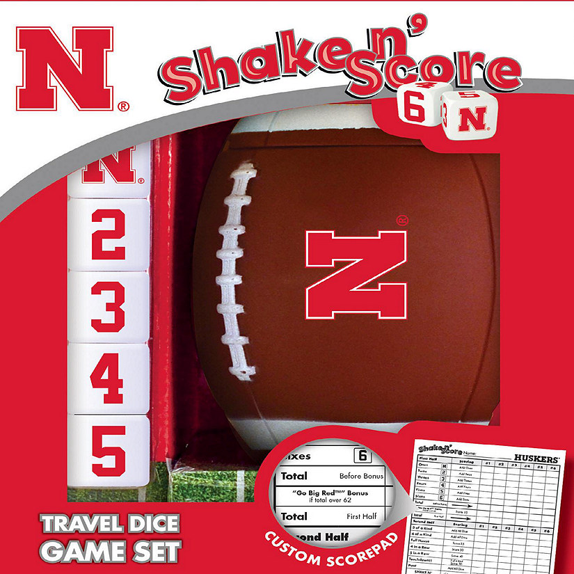 Officially Licensed NCAA Nebraska Cornhuskers Shake N Score Dice Game Image