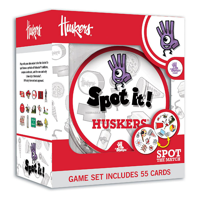Officially licensed NCAA Nebraska Cornhuskers Spot It Game Image