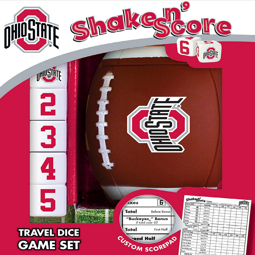 Officially Licensed NCAA Ohio State Buckeyes Shake N Score Dice Game Image