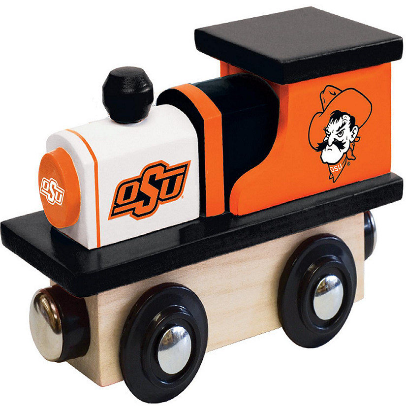 Officially Licensed NCAA Oklahoma State Cowboys Wooden Toy Train Engine For Kids Image