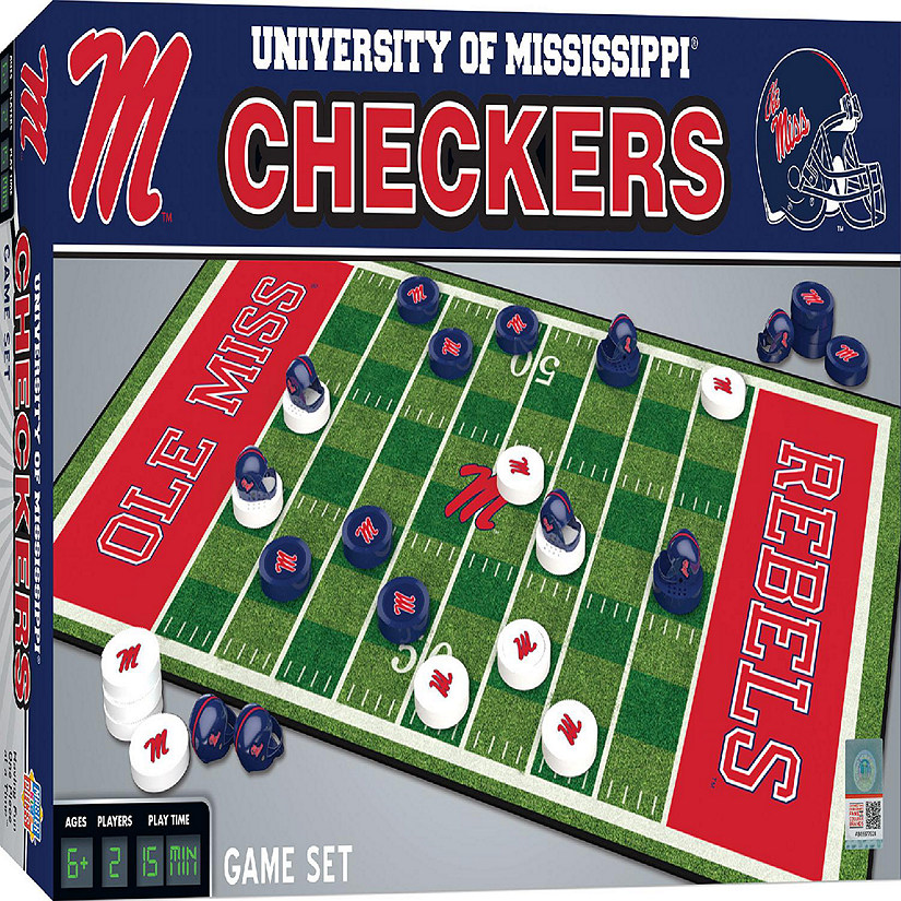 Officially licensed NCAA Ole Miss Rebels Checkers Board Game ages 6 ...