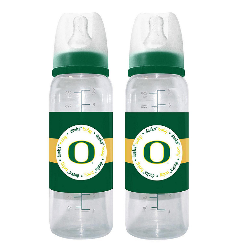 Officially Licensed NCAA Oregon Ducks 9oz Infant Baby Bottle 2 Pack Image