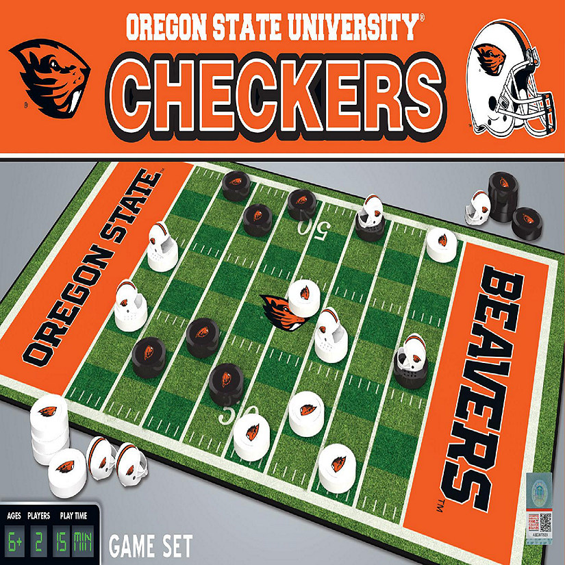 Officially licensed NCAA Oregon State Beavers Checkers Board Game ages 6+ Image