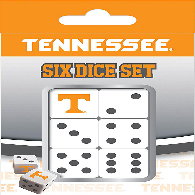 Officially Licensed NCAA Tennessee Volunteers 6 Piece D6 Gaming Dice Set Image