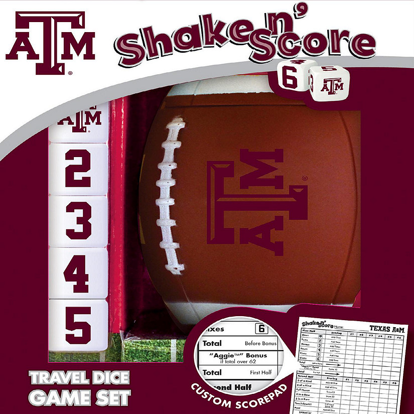 Officially Licensed NCAA Texas A&M Aggies Shake N Score Dice Game Image