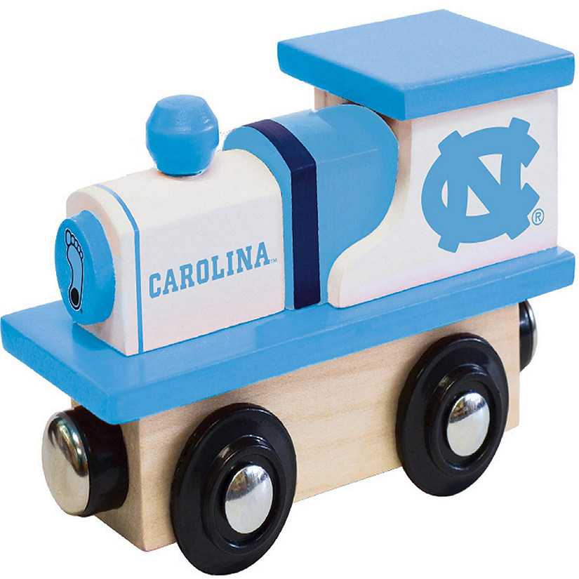 Officially Licensed NCAA UNC Tar Heels Wooden Toy Train Engine For Kids Image
