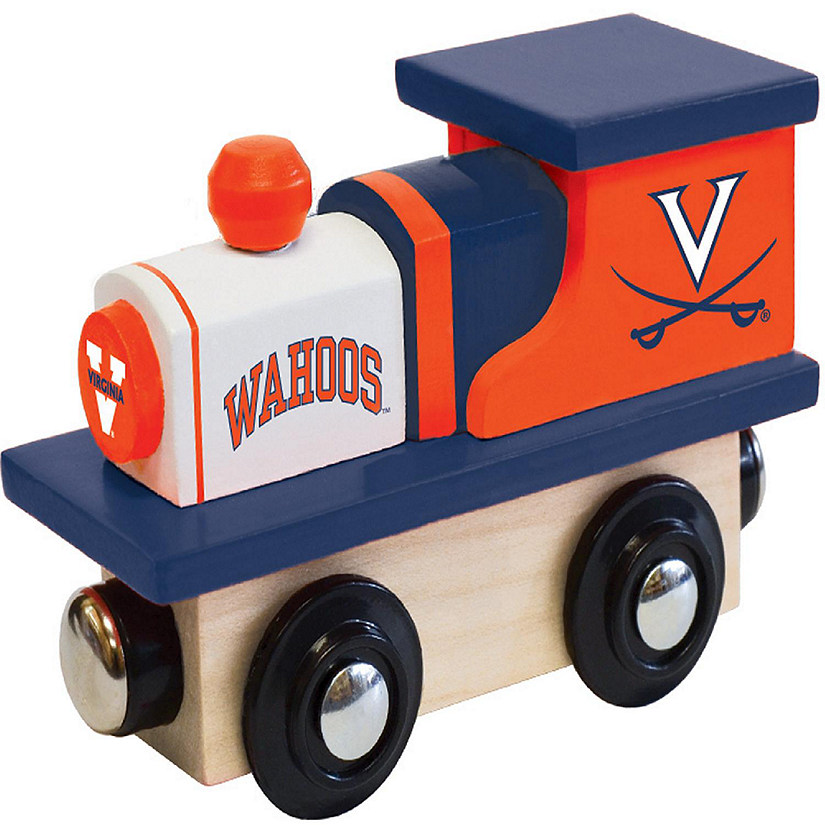 Officially Licensed NCAA Virginia Cavaliers Wooden Toy Train Engine For Kids Image