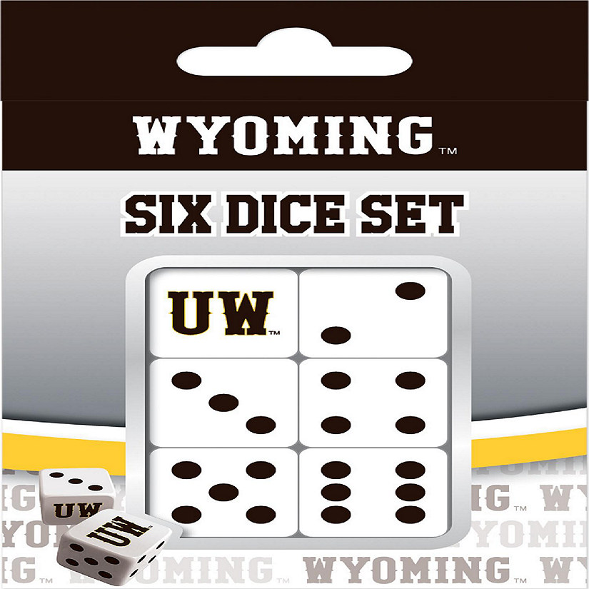 Officially Licensed NCAA Wyoming Cowboys 6 Piece D6 Gaming Dice Set Image