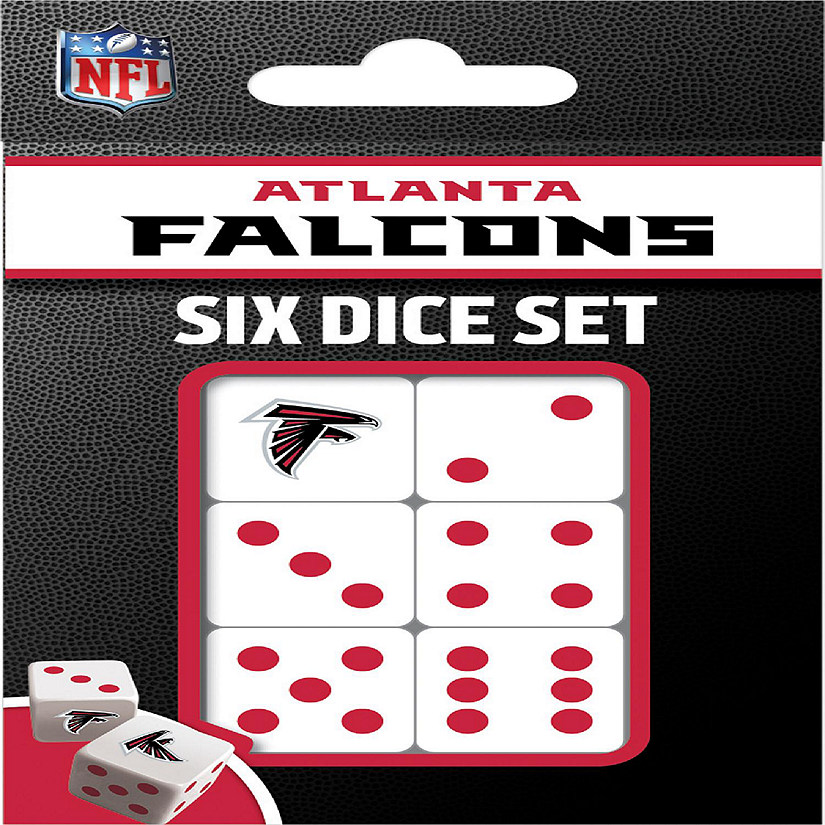 Officially Licensed NFL Atlanta Falcons 6 Piece D6 Gaming Dice Set Image
