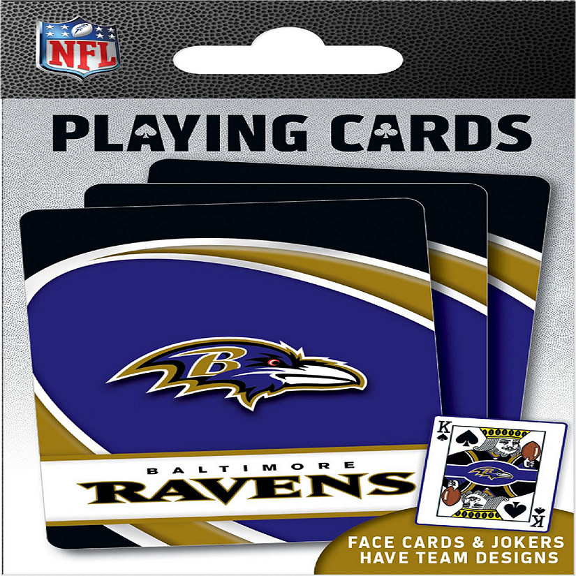 Officially Licensed NFL Baltimore Ravens Playing Cards - 54 Card Deck Image