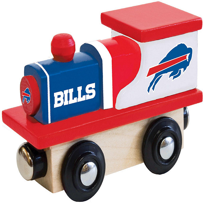 Officially Licensed NFL Buffalo Bills Wooden Toy Train Engine For Kids Image