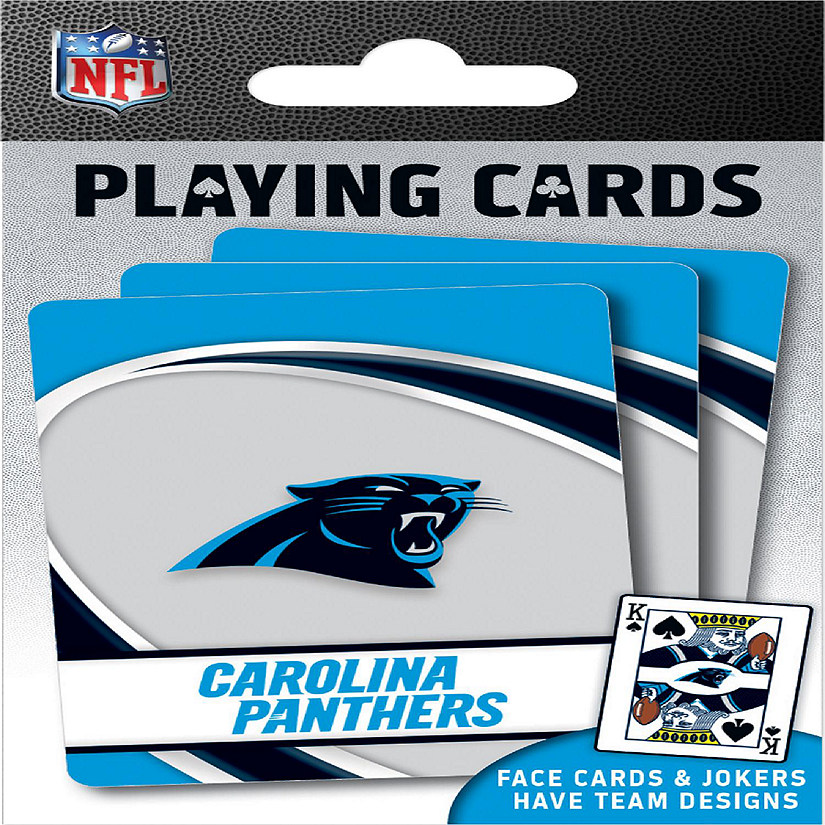 Officially Licensed NFL Carolina Panthers Playing Cards - 54 Card Deck Image