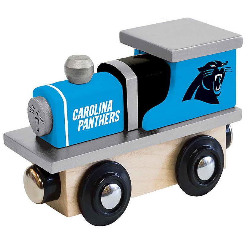 Officially Licensed NFL Carolina Panthers Wooden Toy Train Engine For Kids Image