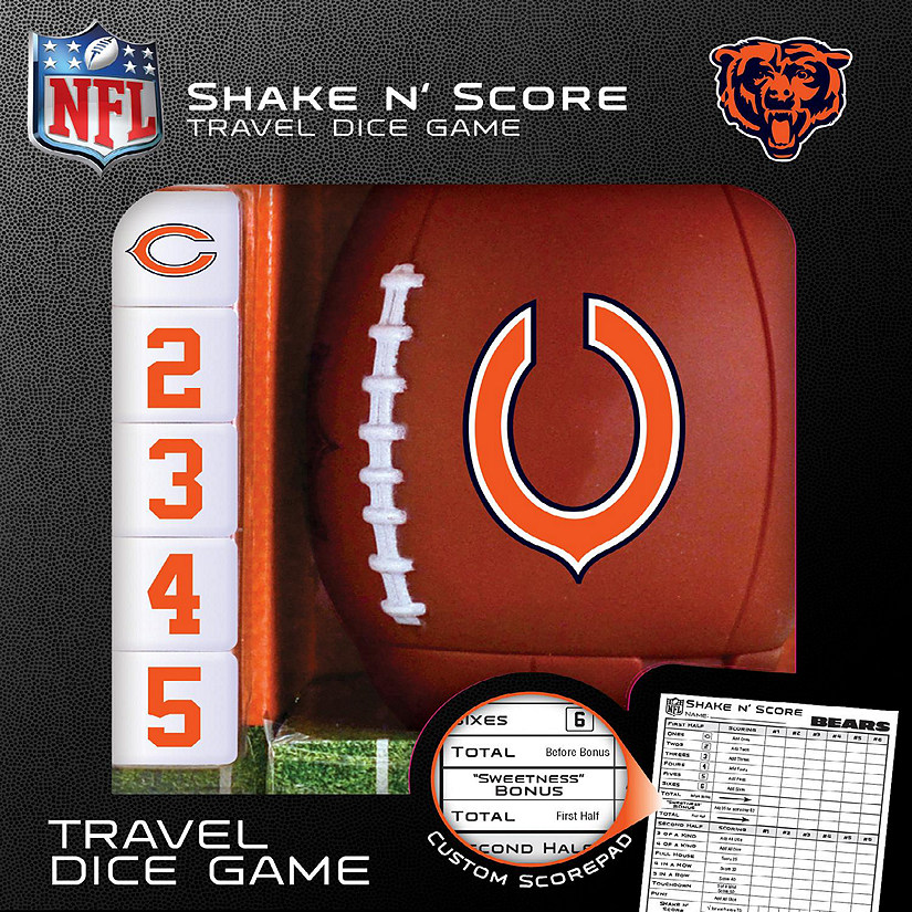 Officially Licensed NFL Chicago Bears Shake N Score Dice Game Image