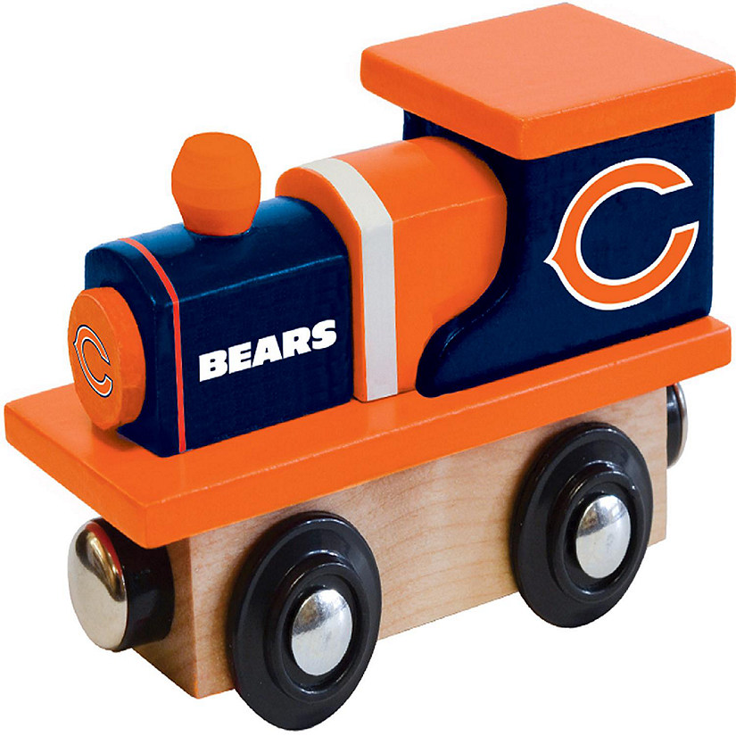 Officially Licensed NFL Chicago Bears Wooden Toy Train Engine For Kids Image