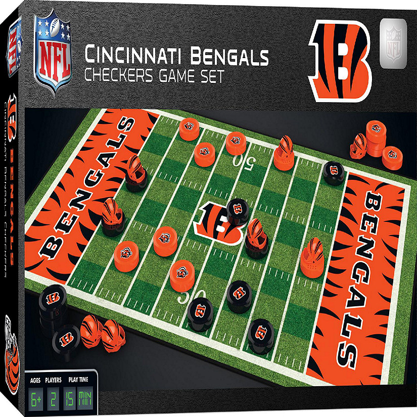 Officially licensed NFL Cincinnati Bengals Checkers Board Game ages 6+ Image