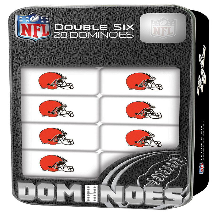 Officially Licensed NFL Cleveland Browns 28 Piece Dominoes Game Image