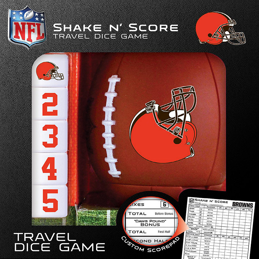 Officially Licensed NFL Cleveland Browns Shake N Score Dice Game Image