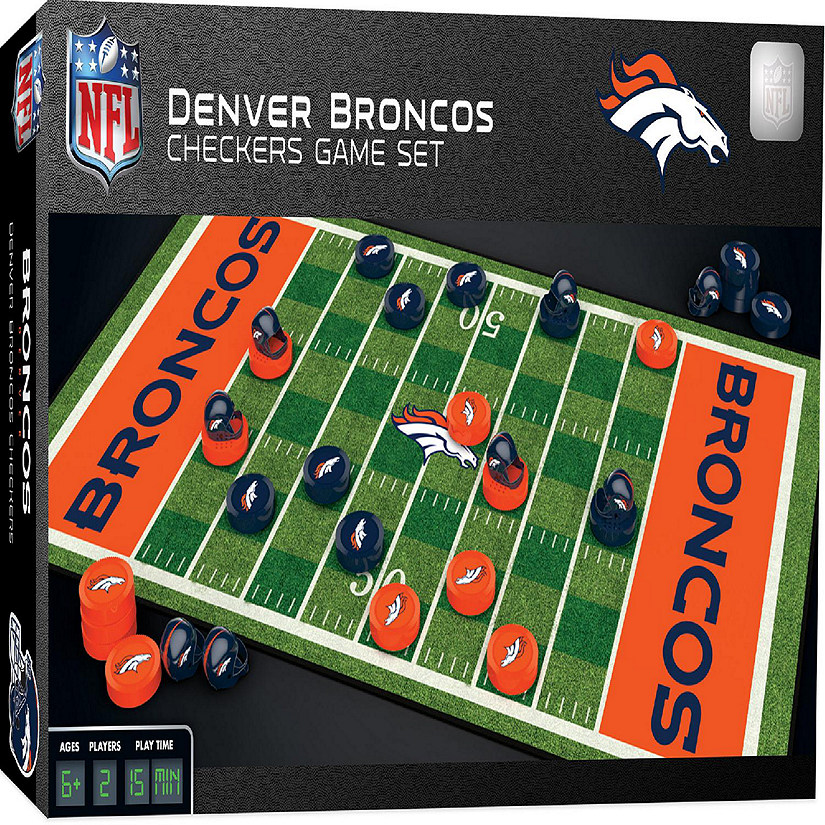 Officially licensed NFL Denver Broncos Checkers Board Game ages 6+ Image