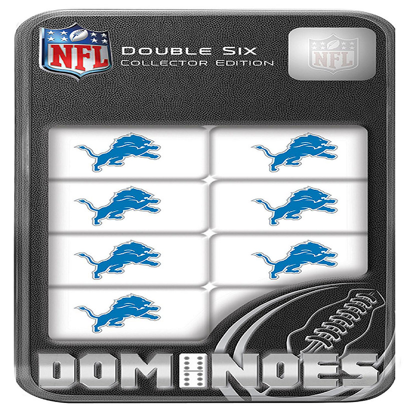 Officially Licensed NFL Detroit Lions 28 Piece Dominoes Game Image