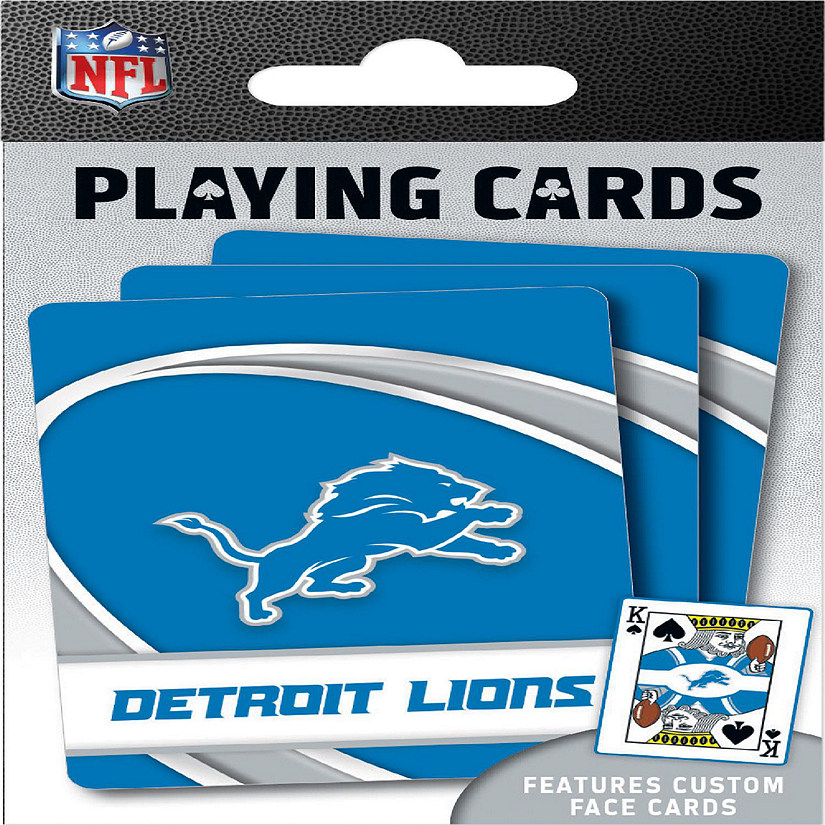 Officially Licensed NFL Detroit Lions Playing Cards - 54 Card Deck Image