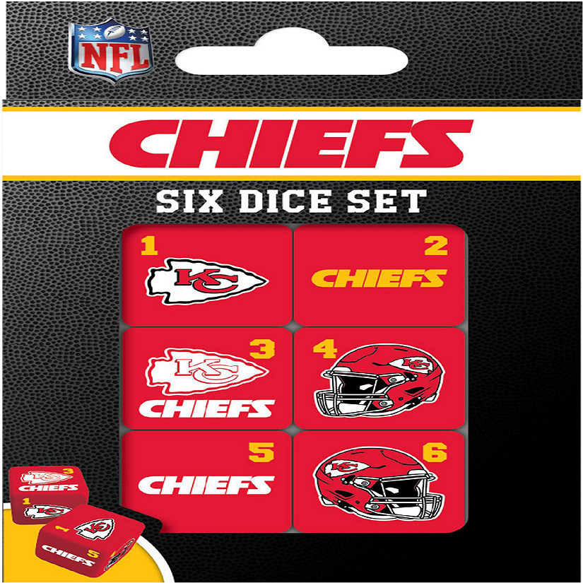 Officially Licensed NFL Kansas City Chiefs 6 Piece D6 Gaming Dice Set