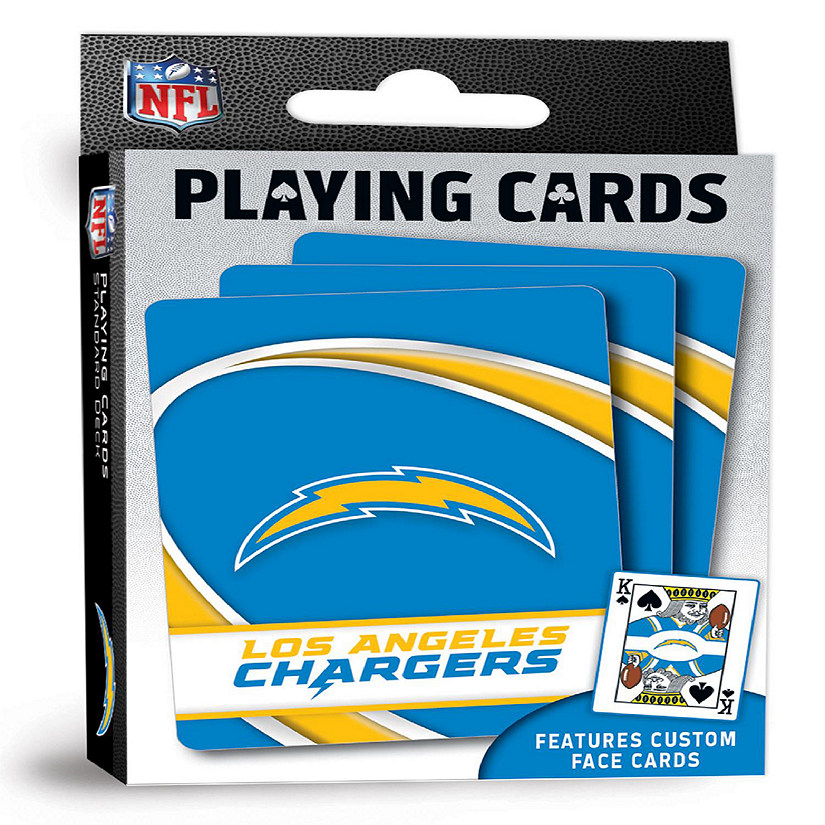 Officially Licensed NFL Los Angeles Chargers Playing Cards - 54 Card Deck Image