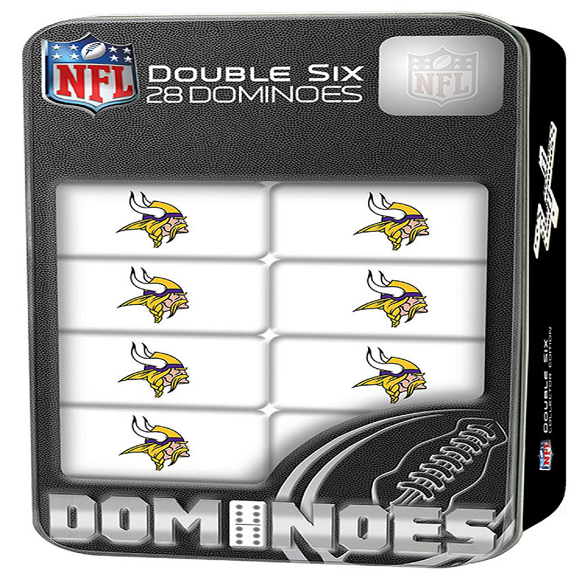 Officially Licensed NFL Minnesota Vikings 28 Piece Dominoes Game Image