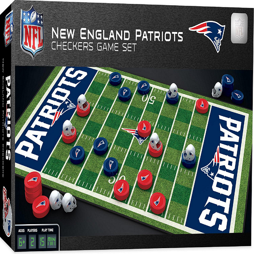 Officially licensed NFL New England Patriots Checkers Board Game ages 6+ Image