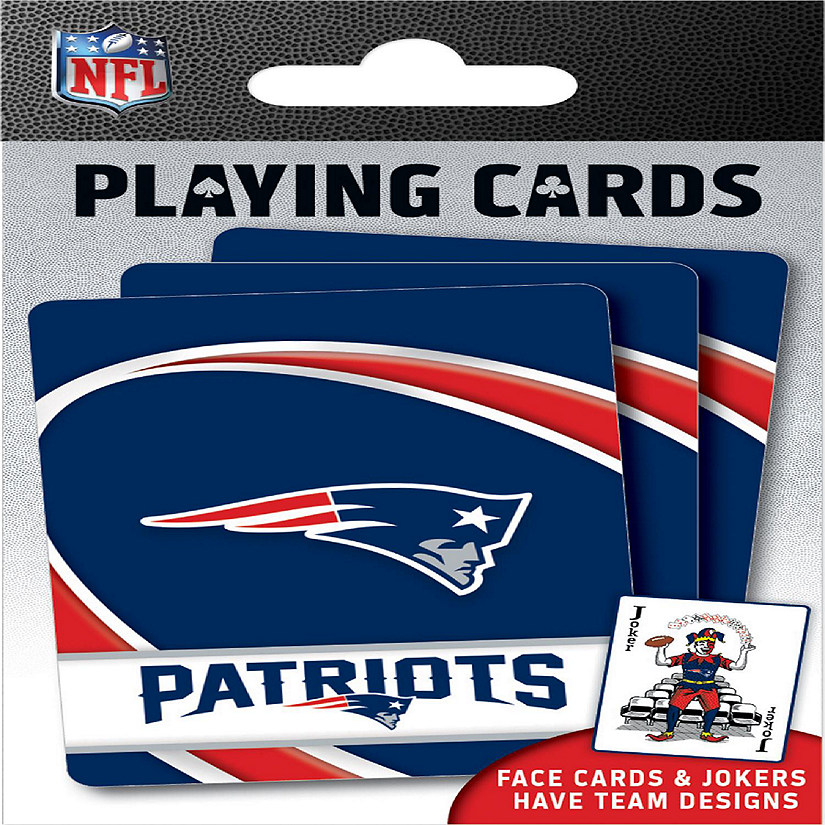 Officially Licensed NFL New England Patriots Playing Cards - 54 Card Deck Image
