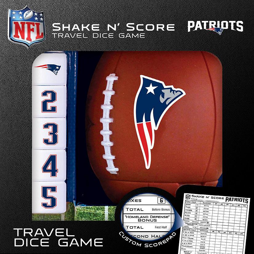 Officially Licensed NFL New England Patriots Shake N Score Dice Game Image