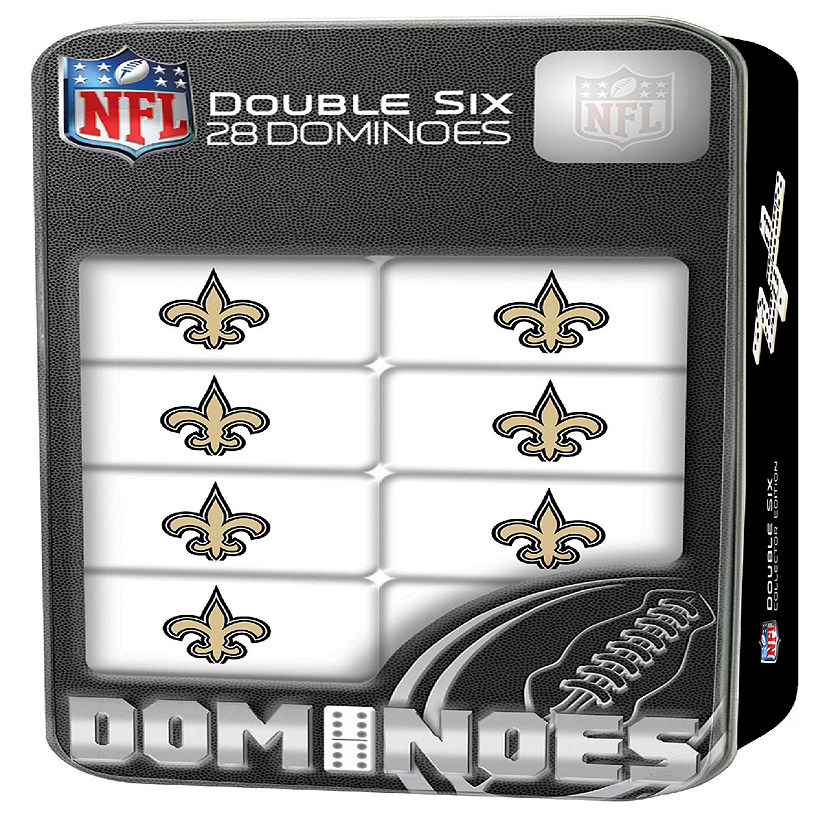 Officially Licensed NFL New Orleans Saints 28 Piece Dominoes Game Image